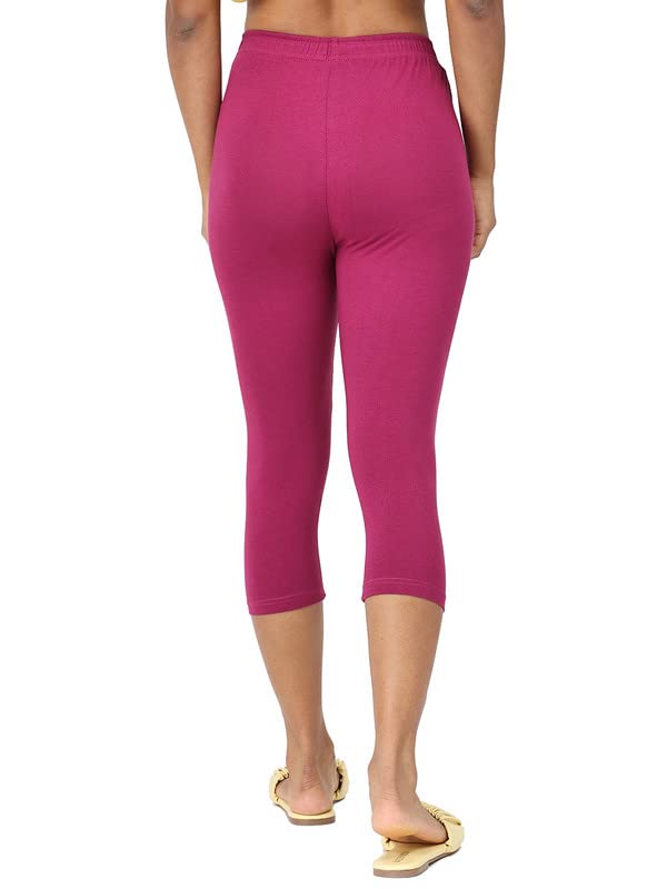 Image of Robinbosky Premium Stretchable Cotton Capri Legging for Women | Suitable for Formal wear & Casual wear | High-End Elastic Makes. The Leggings Squat Proof and Durable for Travel, Yoga, & Workout.