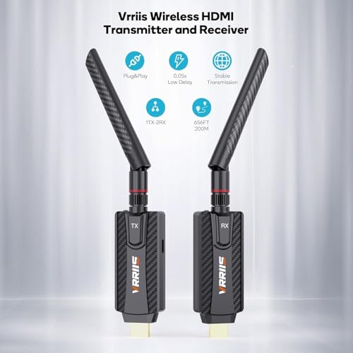 Image of ETZIN Wireless 200M HDMI Transmitter and Receiver, Plug and Play, 656FT Long Range 2.4G /5G 1080P HD Output Wireless HDMI Extender Kit for Streaming Video /Audio from Laptop, PC to HDTV. EPL-WL084