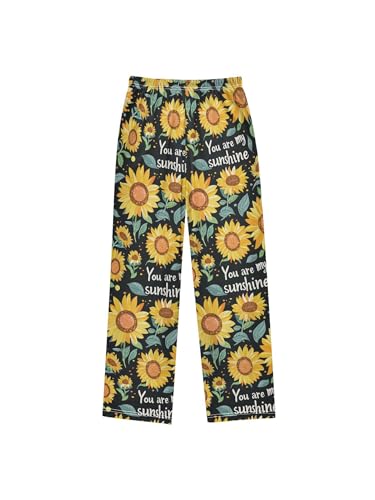 ZZKKO Cartoon Sunshine Sunflower Boys Pants for Kids Jogger Pants with Pockets S2