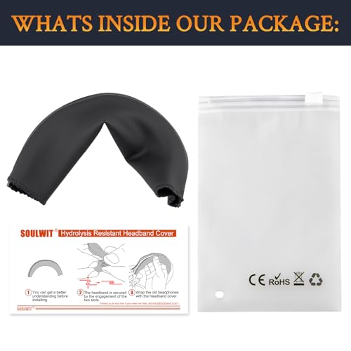 Image of SOULWIT Protective Headband Pad Cover for Sony WH-1000XM3 (WH1000XM3) /WH-1000XM4 (WH1000XM4) Over-Ear Headphones, Easy DIY Installation
