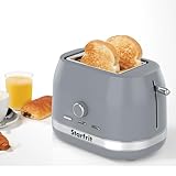 Starfrit 2-Slice Toaster – 7 Adjustable Browning Levels – Removable Tray – 850W - Grey