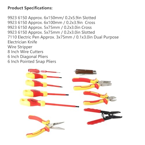 Set de herramientas eléctricas aisladas 10 piezas miniatura 2