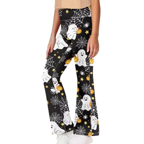 Image of Girls Flare Leggings 5-14T Cute Bell Bottoms for Girl Yoga Pants for Gym