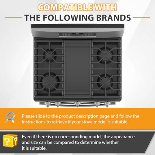 Image of Upgraded WB31X27151 Side Stove Grate Replacement for Ge General Electric Stove Parts,WB31X24736 Cast Iron Burner Cooking Grate Rack for General Electric JGBS66REKSS JGB735SPSS Stove Rack,2 Pack