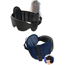 SARISUN Travel Pillows for Airplanes and Upgrade Airplane Pillow for Long Flight, Airplane Head Strap with Eye Mask for Sleep, 360 Support Headrest, Stop Bobblehead