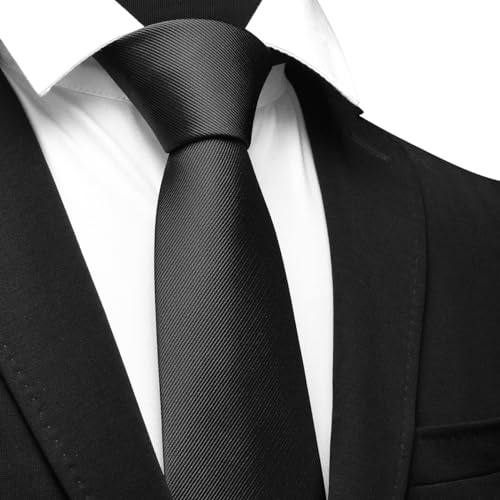 Image of GUSLESON Classic New 3.15 inch(8cm) Men's Solid Color Necktie Wedding Business Tie + Gift Box
