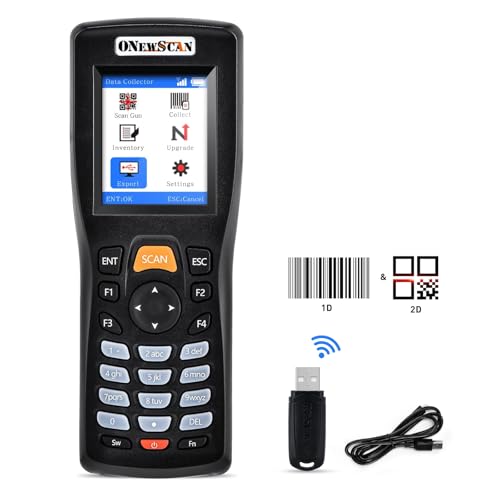 Onewscan Inventory Scanner, Wireless Barcode Scanner 1D&2D&PDF417 Portable Handheld QR Barcode...