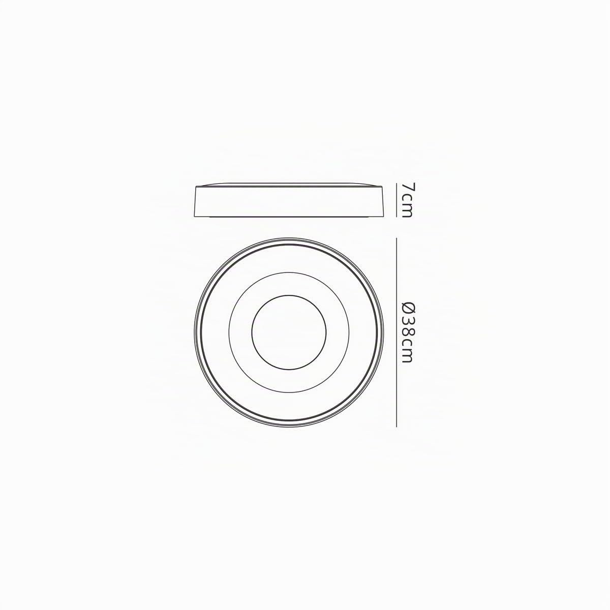 Plafón LED 56W COIN Dimable Mantra Madera Ø38 x 6.8cm altura con mando a distancia