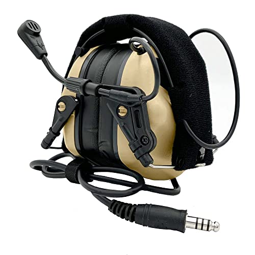 EARMOR M32 Tactical Headset Hunting & Shooting Earmuffs with Microphone, Sound Amplification, Nato TP120 Jacket, Tan - Thumbnail 3