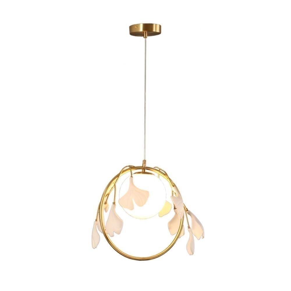 Lámpara de ginkgo de cerámica para decorar salones elegantes