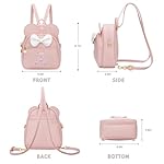 KKXIU Girls Initial Bowknot Cute Mini Backpack for Toddler, Travel Small Girl Backpacks, Personalized Trendy Stuff Gift for Little Girls and Kids(A, Pink) - Image 3