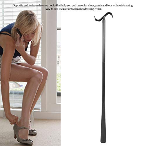 2 in1 Shoe Horn and Dressing Aid, Detachable Long Dressing Stick Portable Shoes Socks Dressing Aids with Shoe Horn - Thumbnail 4