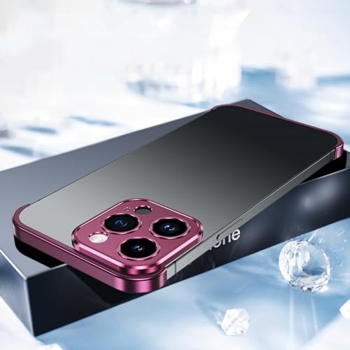 Coque en métal iPhone 14 Pro Max avec protection d'objectif luxe