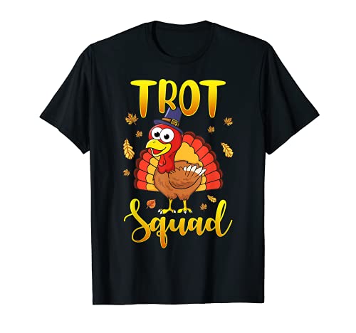 Divertido Acción de Gracias Turquía Peregrino Trot Squad Camiseta