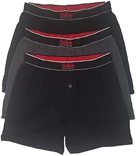 Buffalo David Bitton Mens 3 Pack Knit Boxers (Large, Black/Black/Grey)