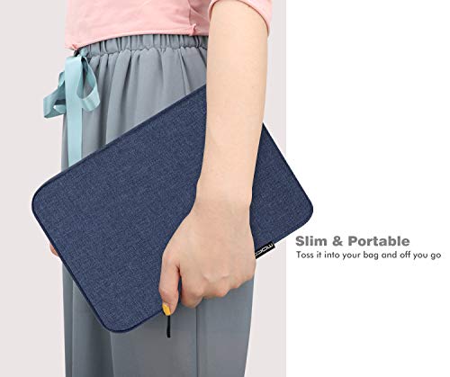 MoKo-Funda-Blanda-de-Tamono-9-11-PulgadasBolsa-de-Tableta-Compatible-con-iPad-Pro-11202120202018-iPad-8a-Gen-102-iPad-Air-4-1093-Galaxy-Tab-A-101-Bolsa-Portatil-Lino-Algodon-Azul-Marino