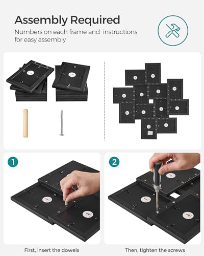 SONGMICS 12-Pack 4 x 6 Collage Picture Frames with Glass Front - image 3