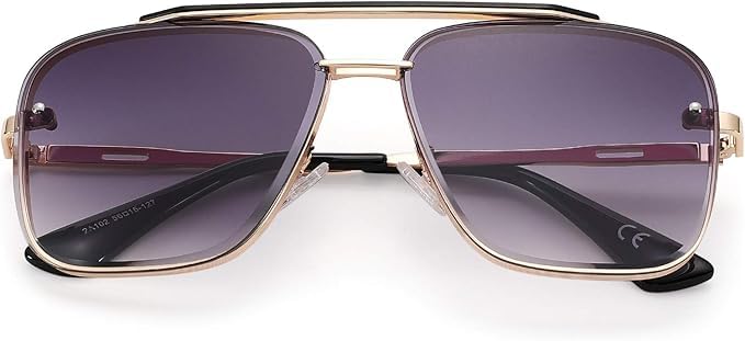 Image of Desire Rocky Square Sunglass for Men Yash, KGF Chapter Sunglasses 100% UV Protection Goggle Alloy Frame Medium Size Frame