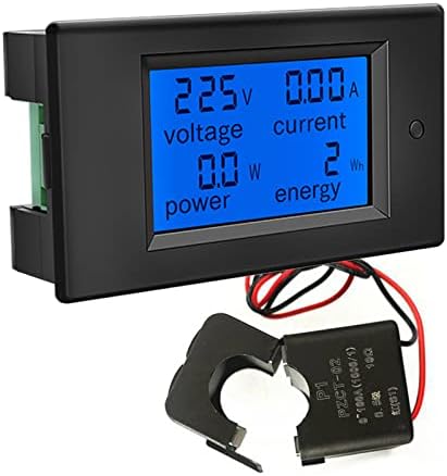 AC 80-260V 100A Voltmeter Current Voltage Amperage Power Energy Panel LCD Digital Display Ammeter Wattmeter Open Close CT