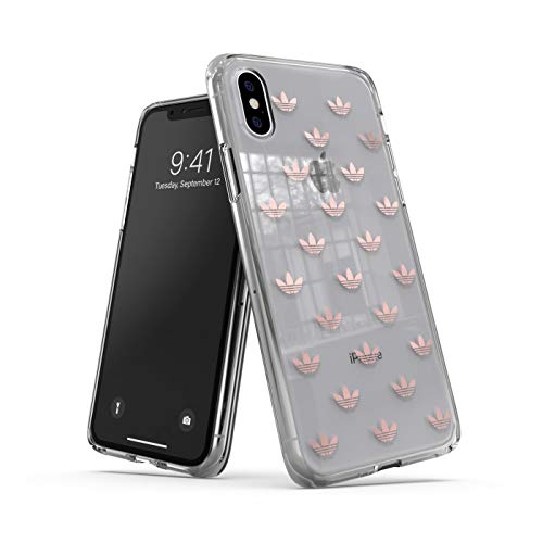 【アディダス公式ライセンスショップ】アディダスオリジナルス iPhone X/XSケース クリア x ローズゴールドロゴ [adidas OR Snap case ENTRY SS19 for iPhone X/XS]