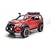 Chtom 1:24 Alliage déjoué SUV Modèle modifié Toy Simulation de Voiture Son lumière Son Tirez sur Road Jouets Véhicule for Boy Girls Anniversaire Jouet for Enfants Année (Color : Red)