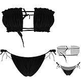 img_チャーム 女性ビキニ水着タイオンフリルバンドービーチウェア水着トップ生意気なひもボトムス水泳入浴服-