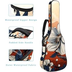 JRHEJTHH Housse de guitare acoustique imperméable et pliable avec bandoulière réglable pour guitare acoustique de 101,6 cm, 104,4 cm, 106,7 cm d’épaisseur, rembourrage animal, motif élan, Multicolore - Les Beatles, Paul McCartney, John Lennon, RIngo Starr, George Harrison JRHEJTHH Housse de guitare acoustique imperméable et pliable avec bandoulière réglable pour guitare acoustique de 101,6 cm, 104,4 cm, 106,7 cm d'épaisseur, rembourrage animal, motif élan, Multicolore – Image 4