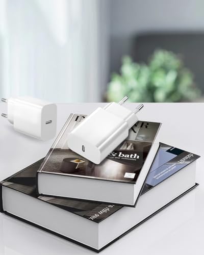 20 W iPhone snellader, 2 stuks, iPhone-oplader, USB C met Lightning-kabel, 2 m, USB C-adapter en snellaadkabel voor Apple iPhone 14 Pro Max/14 Plus/13 Pro/12/11X/XR/XS/8/Mini/iPad - Afbeelding 3