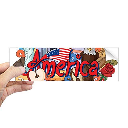 Adhesivo de águila para parachoques coche decoración rectangular vinilo grafiti americano