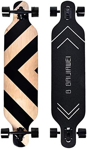 B BAIJIAWEI Drop Through Longboard - 41 Inch Maple Skateboard - Complete Skateboard Cruiser for Cruising, Carving, Free-Style and Downhill