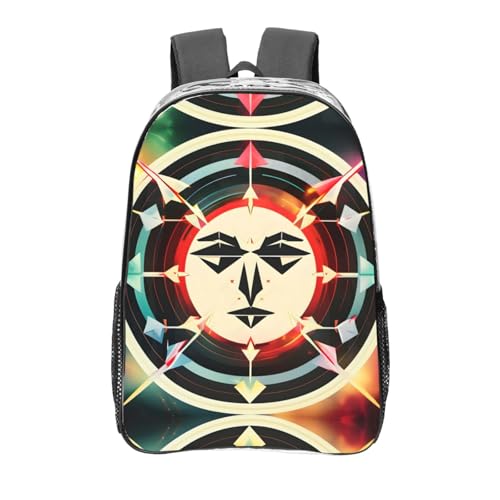 Sac à dos transparent noir avec poches motif cerf flèches sport travail