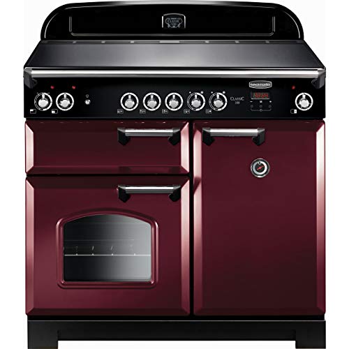 Rangemaster Classic CLA100ECCY/C 100cm Electric Range Cooker with Ceramic Hob - Cranberry / Chrome