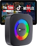 Wireless Carplay Adapter for iPhone Ai Magic Box with Netflix/YouTube Supports TF/Card Dongle Plug and Play Easy Setup Carplay & Android Auto Video Entertainment for iOS 10+
