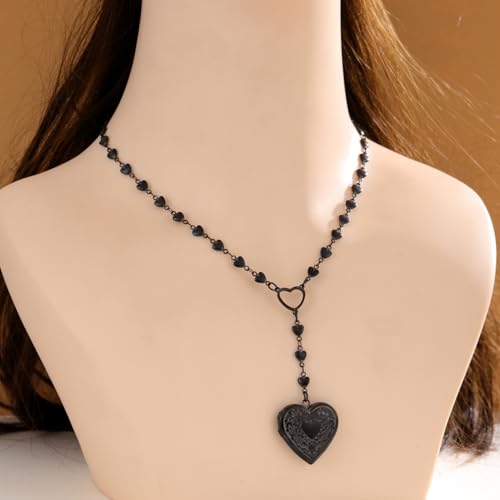 Personalized Heart Locket Necklace for Women Stainless Steel- Heart Necklace2