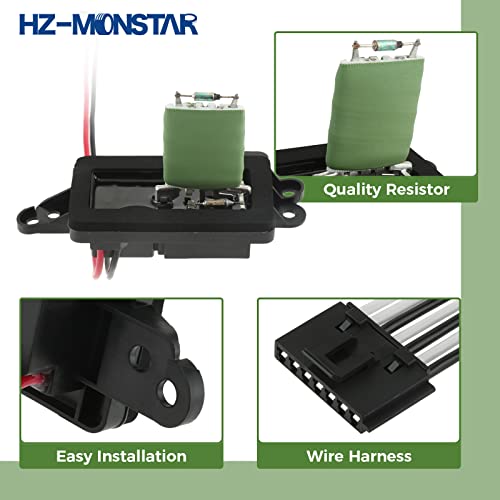 Image of 89019088 HVAC Blower Motor Resistor Kit with Harness, Compatible with 2003-2006 Chevy Silverado Tohoe Avlanche Yukon GMC Sierra Suburban Cadillac ESV EXT Replace 22807123 973-405 15-81086