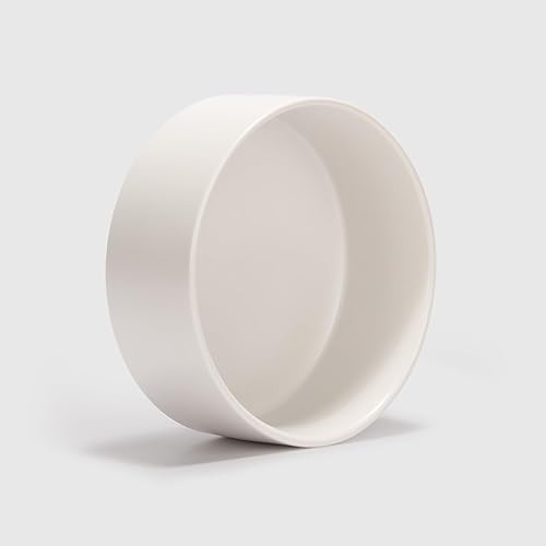 Miniatura 7 de SPUNKYJUNKY Cuenco de cerámica de 13.5 onzas para perros y gatos, moderno y lindo cuenco de agua con peso para repuesto blanco (paquete de 1)