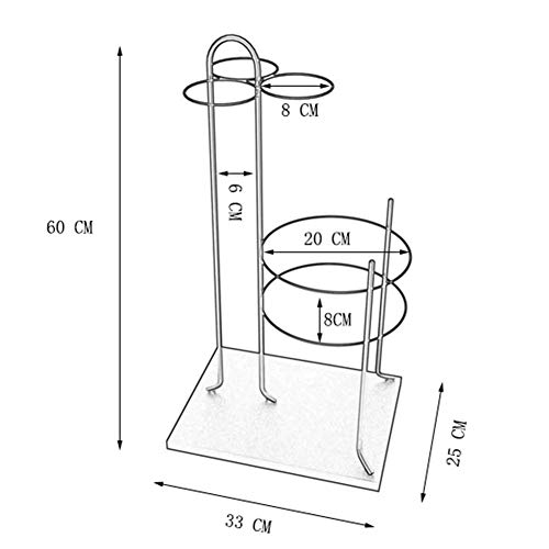 Soporte de paraguas para ahorrar espacio en pasillos estrechos con diseño de metal 5