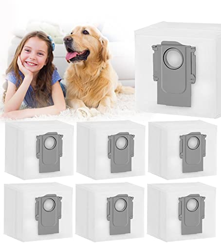 6 Stück Staubbeutel kompatibel mit Roborock S7 MaxV Ultra / S7 Pro Ultra / Q7+ / Q7 Max+ / Q5+ Saugroboter Absaugstation, Großer Kapazität Ersatzbeutel Zubehör Staubsaugerbeutel Cover