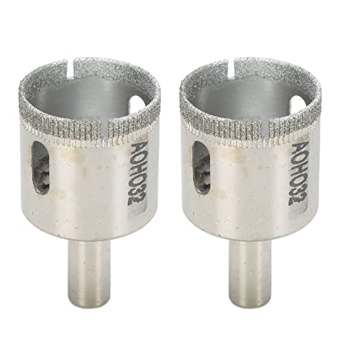 Kit de 2 brocas sierra de diamante 32mm para vidrio miniatura 1