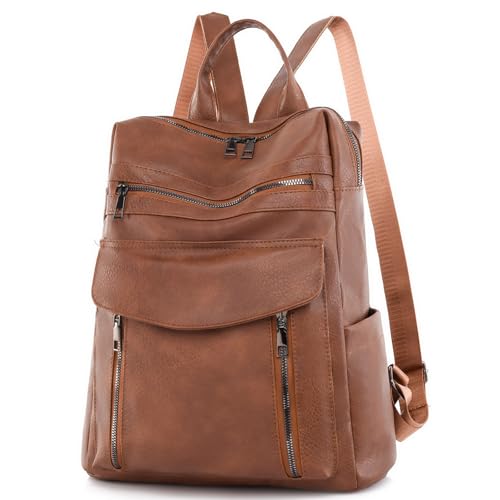 Mochila para mujer GAEKEAO de piel sintética negra para viaje casual