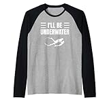 Cita divertida de pesca submarina Camiseta Manga Raglan