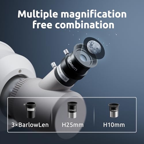 Image of Science Can Telescope for Kids - 70mm Aperture(16X-120X), High Powered Refractor Telescopes for Beginners with Adjustable Tripod and Phone Adapter, Astronomy Gifts for Boys & Girls Ages 8-12