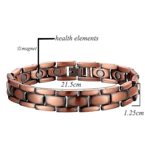 Image of Copper Magnetic Bracelet for Men - Stylish & Adjustable Pure Copper Therapy Bracelet with Sizing Tool