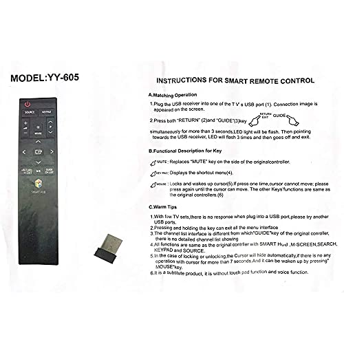 Image of Ehop Remote Control Replacement for Samsung Smart TV