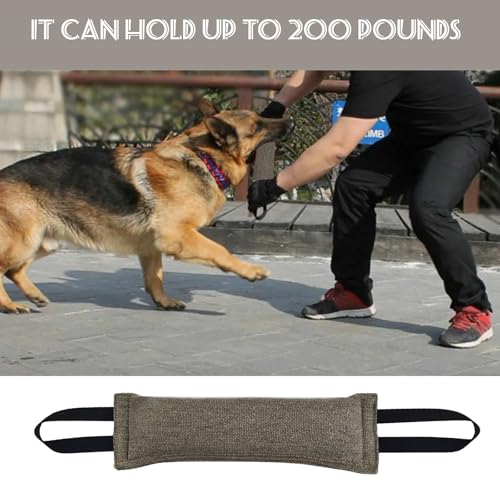 Wisebom 2 Pcs Beisswurst für Hunde 30cm Hundebiss Schlepper Spielzeug mit Handschlaufe zum Training Tauziehen und Zerrspiele Robustes Hundespielzeug Jute Beisswurst für Hunde Dog Training Zubehör
