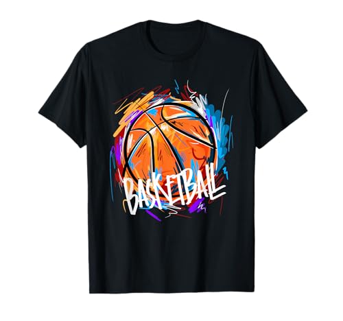 Basketballspieler Korbleger Dunking Jersey Graffiti Grafik T-Shirt