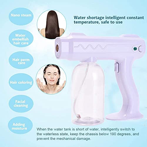 TOPNIU Spray Container Nano verstuiving Spray Gun 800ML Blauw Licht Nano Stoom Verstuiving Fοgger Sprayer, Portαble Elektrische Desinfectiοn Spray Fοgger, Handheld Spray Steam Gun - Image 7