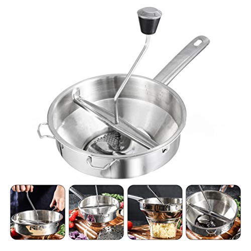 Kartoffelstampfer, große Kartoffelpresse, Reispresse for Kartoffelpüree, robuster Kartoffelstampfer und Reispresse aus Edelstahl, Küchenwerkzeug, Presse und Maische for perfektes Kartoffelpüree