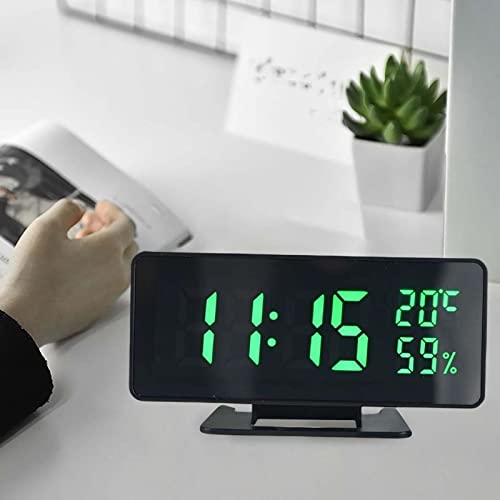 Reloj despertador digital automático y adorno decorativo con temperatura ajustable 5