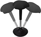 Wobble Chair Ergonomic Active Sitting Stool, Perfect for Standing Desks and Core Strengthening (Black)